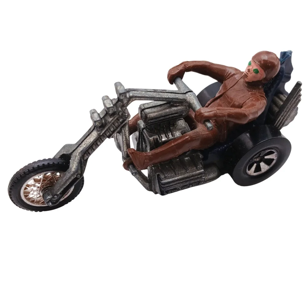 Vintage Hot Wheels RRRumblers Torque Chop Black 1971 w/ Brown Rider Motorcycle